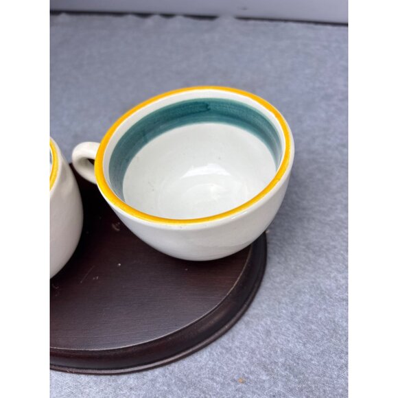 Stangl Pottery Fruit Cups Set of 2 with Floral Design Vintage - Picture 9 of 14